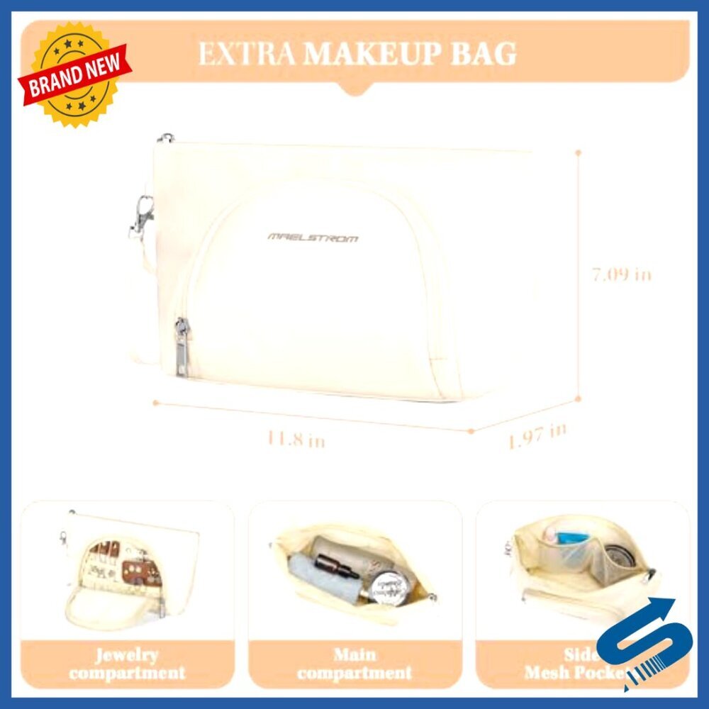 40L Waterproof Duffel Bag with Shoe Compartment, Wet Pocket, Trolley Sleeve - Picture 5 of 7